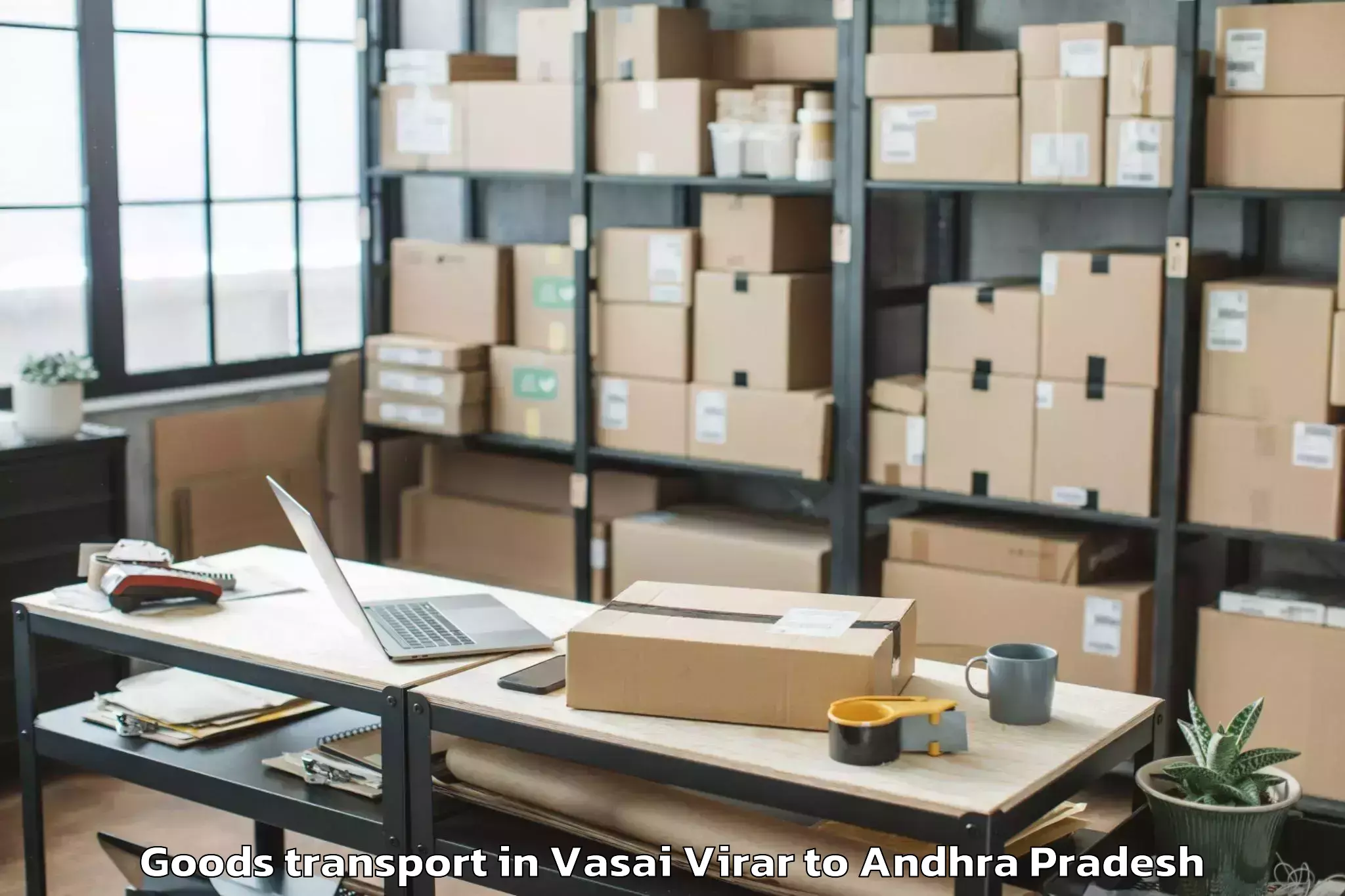 Leading Vasai Virar to Vijayawada Airport Vga Goods Transport Provider